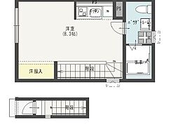 スカイコート小松島A ワンルームの間取図画像
