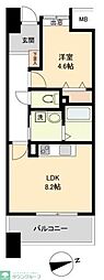 パークフラッツ五橋 1LDKの間取図画像