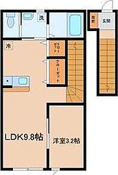 青空とそよ風のメゾン 1LDKの間取図画像