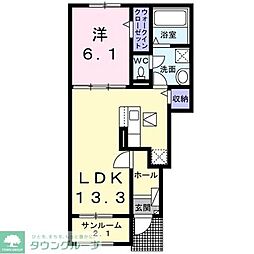 フローリッシュ3 1LDKの間取図画像