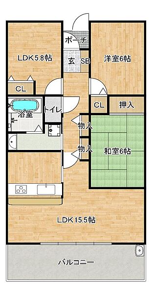 間取りを拡大表示