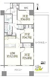 ライオンズステーションプラザ草加 3LDKの間取図画像