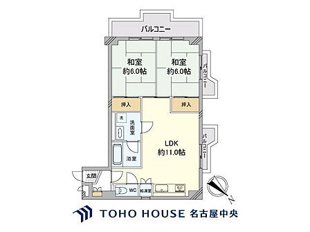2LDK 間取り