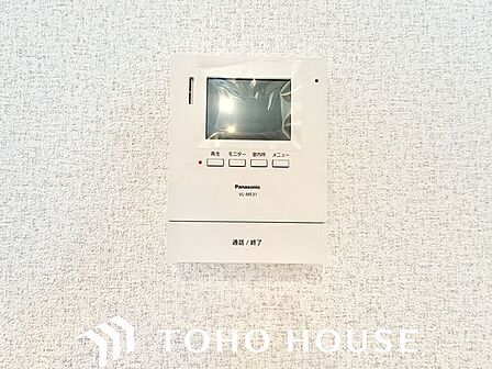 防犯対策にもなるモニター付インターホン設置。