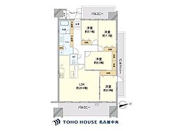 ロイヤルヴィーゼ四谷通HillsResidence 4LDKの間取図画像