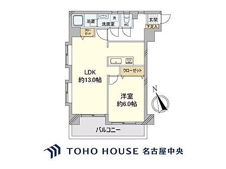 1LDK 間取り