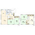 間取り：1階面積が70m2超と広々とした、部屋数豊富な5DKの間取りです。パナソニック施工の軽量鉄骨注文住宅なので構造も安心。各居室にしっかり収納が確保された、ゆとりある設計です。