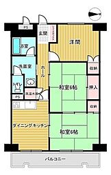 桂ガーデンハイツ 3DKの間取図画像