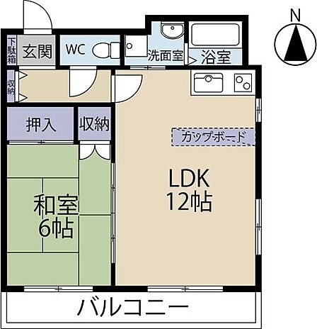 ゆったりと使える1LDKです