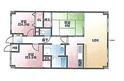 ダイアパレス東加古川 3LDKの間取図画像