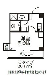 ドミール原宿 1Kの間取図画像