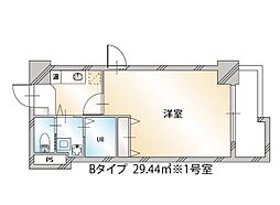 ドミール金沢駅西 1Kの間取図画像