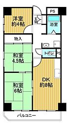 レクシア布施 3LDKの間取図画像