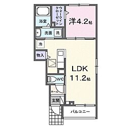 湘南シティコート 1LDKの間取図画像