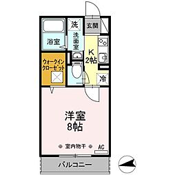 T.エテルネル 1Kの間取図画像