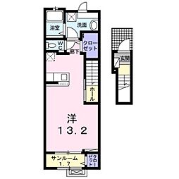 アネックス ワンルームの間取図画像