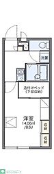レオパレスサンフラワー2 1Kの間取図画像