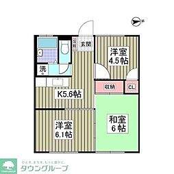 第2下佐野コーポ 3SDKの間取図画像