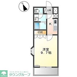 ボナール 1Kの間取図画像