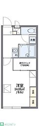 レオパレス絹 1Kの間取図画像