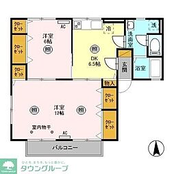 プラザペピーノ 2DKの間取図画像