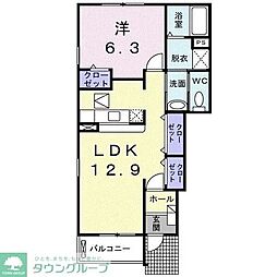 ディオール3 1LDKの間取図画像
