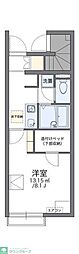 レオネクスト美英 1Kの間取図画像
