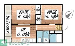 プリマベーラ 2DKの間取図画像