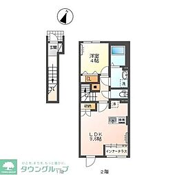 仮)太田市西本町アパート新築工事 1LDKの間取図画像