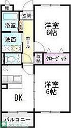 エーデルプラッツ 2DKの間取図画像