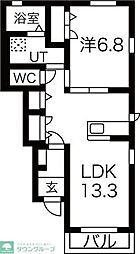 ブランメゾン 1LDKの間取図画像