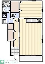 フォレストハウスA 1LDKの間取図画像