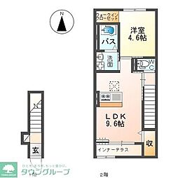 ハルメ 1LDKの間取図画像