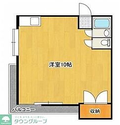 スズランハイツ中石原 ワンルームの間取図画像
