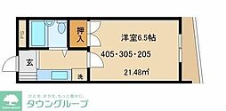 サンローゼ高崎 1Kの間取図画像