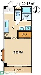 ハイツ峰 1Kの間取図画像