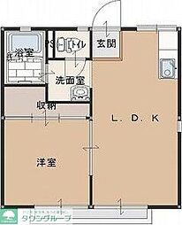 プラザ片岡 1LDKの間取図画像