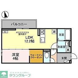 イーステージ大橋町 1LDKの間取図画像