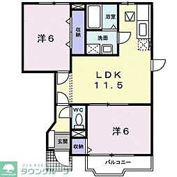 ストーリー1 2LDKの間取図画像