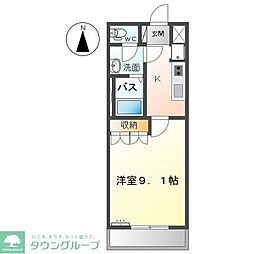 グランチェスタ 1Kの間取図画像