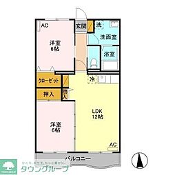 エディフィスKT 2LDKの間取図画像