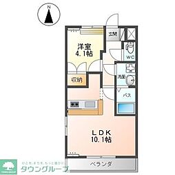 プロニティピア'09 1LDKの間取図画像