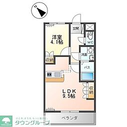 ラディアーレ 1LDKの間取図画像