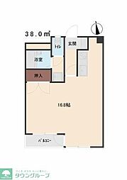M・Kビル ワンルームの間取図画像