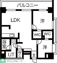 アーバンポイント高崎 2LDKの間取図画像