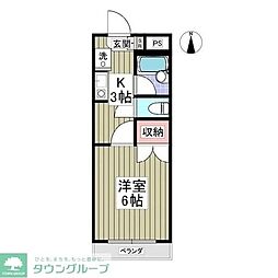 スプリングフィールド 1Kの間取図画像