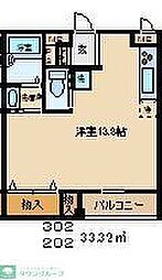 クオリティマンションあら町 ワンルームの間取図画像