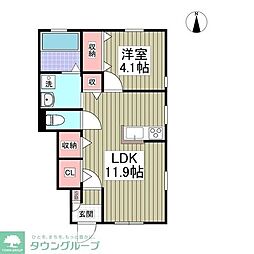 Ayersrock 1Kの間取図画像