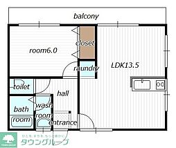 AvantiMaison 1LDKの間取図画像