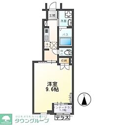 ブルゴーニュ 1Kの間取図画像